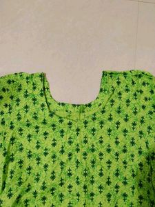 Green Printed Ethnic Blouse