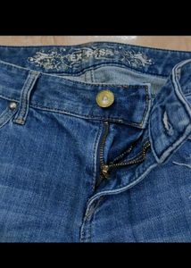 Blue Ripped Denim Shorts