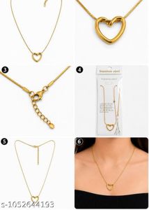 Gold Heart Pendant Necklace