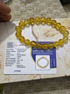 Natural Citrine Beaded Bracelet