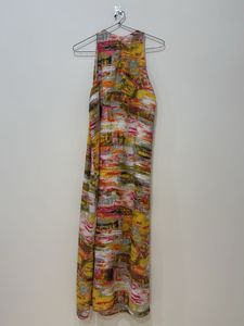 Vibrant Abstract Print Maxi Dress
