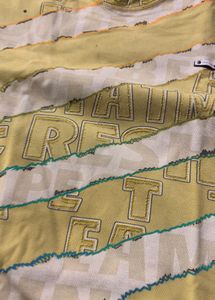 Yellow Striped Graphic T-Shirt