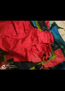 Vibrant Printed Saree with Blouse