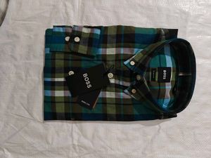BOSS Men's Plaid Button-Down Shirt