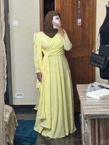 Elegant Yellow Maxi Dress