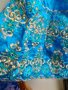 Beautiful Blue Embroidered Blouse