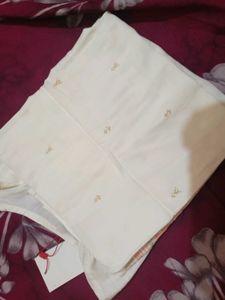 Elegant Cream Kurta with Gold Embroidery