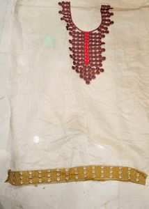 Unstitched Embroidered Kurta Set
