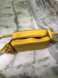 mustard Faux Leather Crossbody Bag