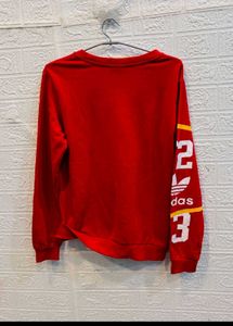 Adidas Red Crewneck Sweatshirt