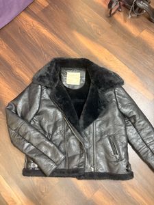 Black Faux Fur Lined Jacket