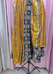 Designer Printed lehenga set (Neavy blue)