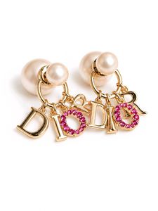 Dior inspired Pearl & Crystal Earrings