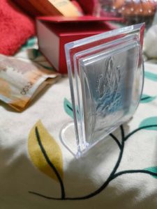 Ma Laxmi Silver 999 Statue 3d In Frame And Stand