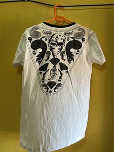 White Tattoo Print Tshirt