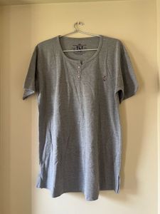 Preloved Grey Henley Sleep Shirt