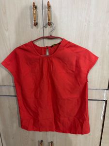 Orange Top For Casual Wear Or Office
