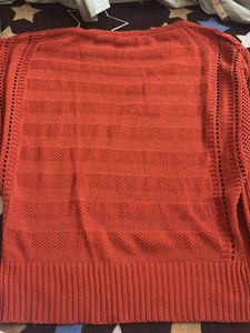 Mustard Sweet Shirt With Orange Crochet Top