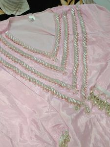 Elegant Pink Beaded Ethnic dress