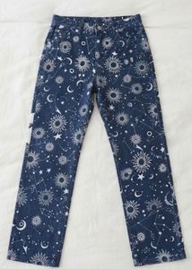 Celestial Print Flare Jeans