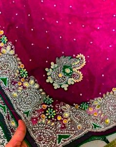 Set Of 3Purple Heavywork Partywear SareeBlouse💐💕