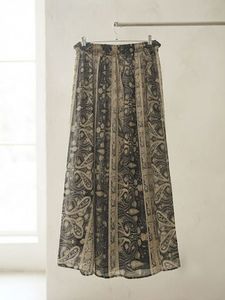 Bohemian Paisley Print Maxi Skirt