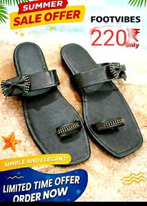 2 Pair Stylish Women's Flat Sandals