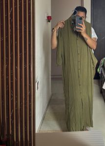 Chemistry Olive Green Shirt Maxi Dress