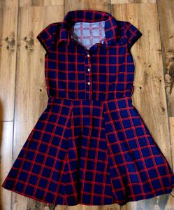Red &amp; Blue Plaid Dress