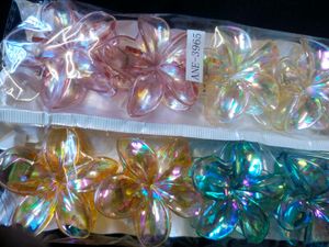 4 Flower Hair Clips Set