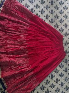 Bohemian Red Printed Maxi Skirt