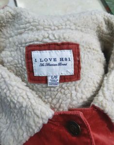 Red Corduroy Sherpa Jacket
