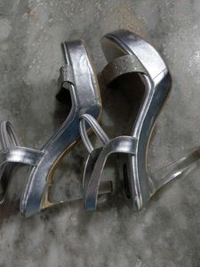 Silver Heeled Sandals