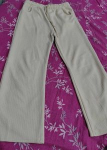 Cream Wide Leg trouser