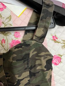 Camouflage Button-Front Dress