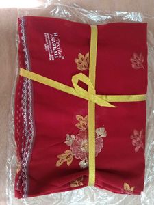 New Red Embroidered Saree