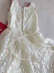 Beautiful Lace Gown with Ribbon
