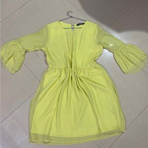Neon Yellow Short Frock