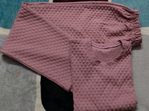 Mauve Textured Co-ord Set
