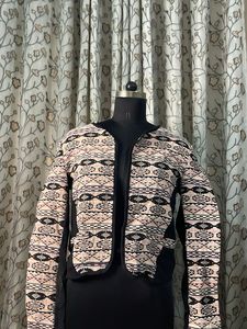 Unique Embroidered Open Jacket