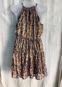 5729. Floral Tiered Mini Dress