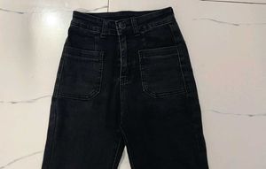 Black High-Waisted Flare Jeans