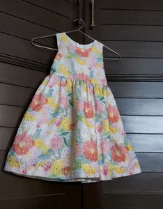 Girl Floral Eyelet Summer Dress
