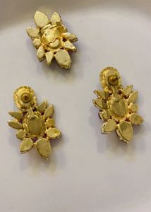 Exquisite Purple Flower &amp; Gemstone Earrings &amp; Ring