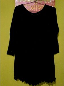 Cute Black Teddy Bear Tunic Top