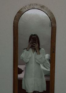 Chic White Balloon Sleeve Dress