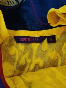 Yellow Kurta with Red Border