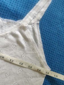 White thermal Tank Top