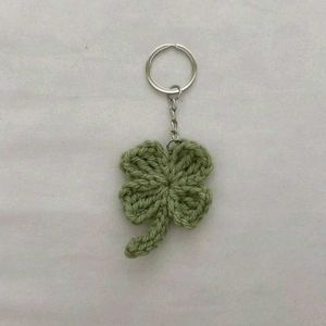 Crocheted Clover Keychain!  BUY 1 & GET one free