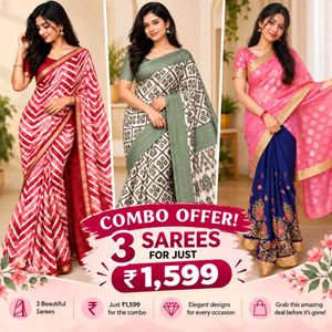 Combo Offer! 3 Beautiful Sarees